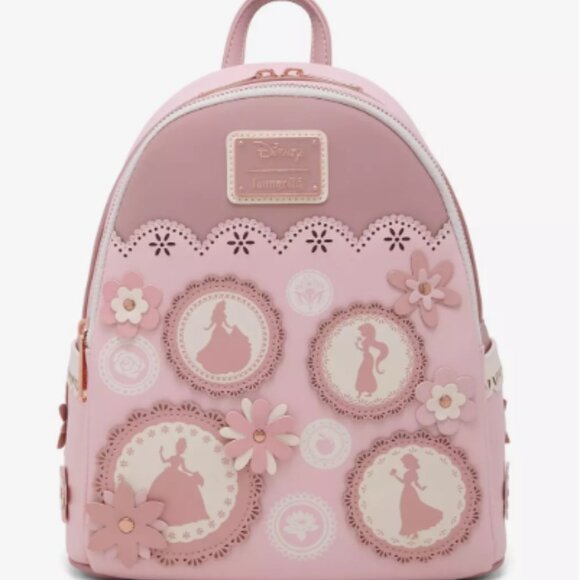 Loungefly Handbags - Loungefly Disney Princess Pink Floral Mini Backpack NWT